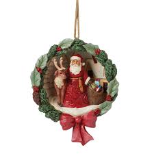 Heartwood Creek Ornament Diorama Santa with deer