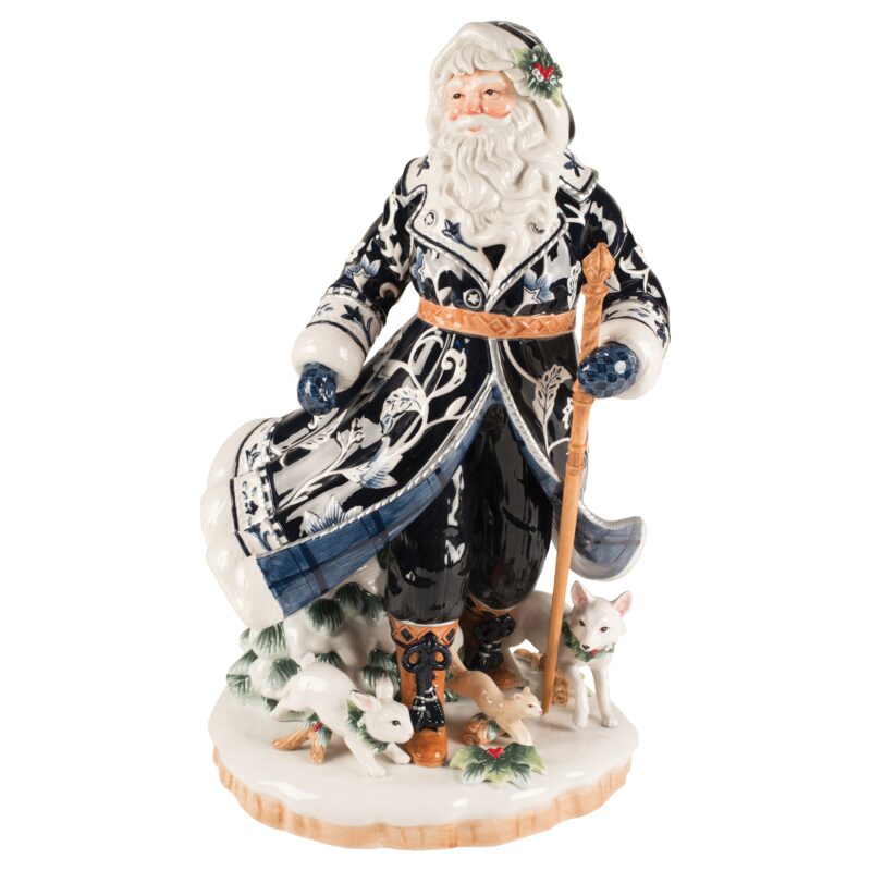 Fitz and Floyd Santa in a Blue Coat