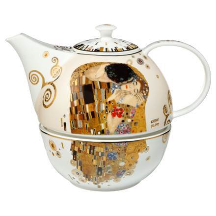 Verleiding Bedankt Verzoekschrift Gustav Klimt De Kus Theepot met rechaud | Peter's Hummel Home