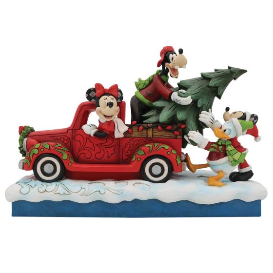 Disney Traditions Christmas Fab4 with red truck and tree Peter's