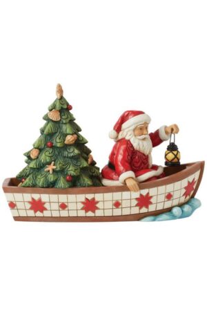 Heartwood Creek Santa in a boat