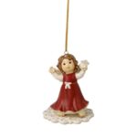 Goebel Bordeaux Ornament engel Winterspaß