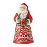Heartwood Creek Santa holding mini snowglobe