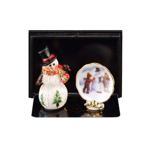 Reutter Miniaturen Sneeuwpop met bordje