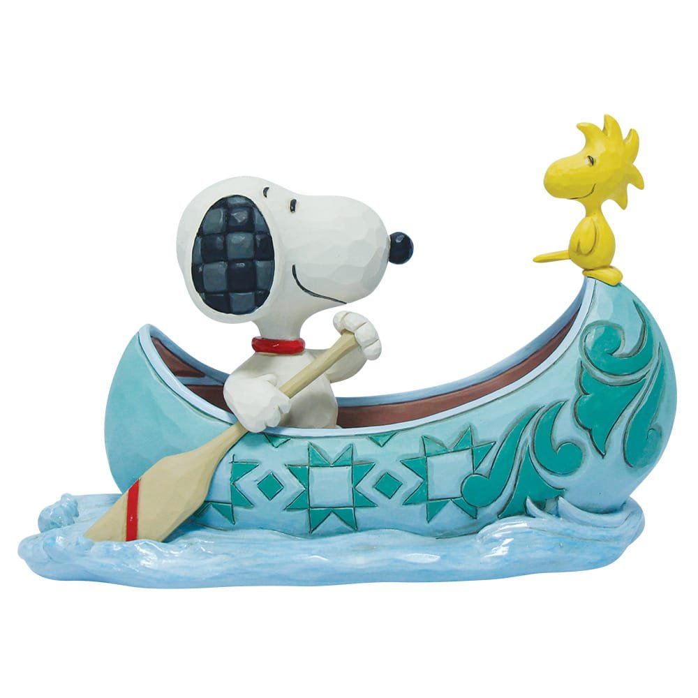 Snoopy & Woodstock in a canoe