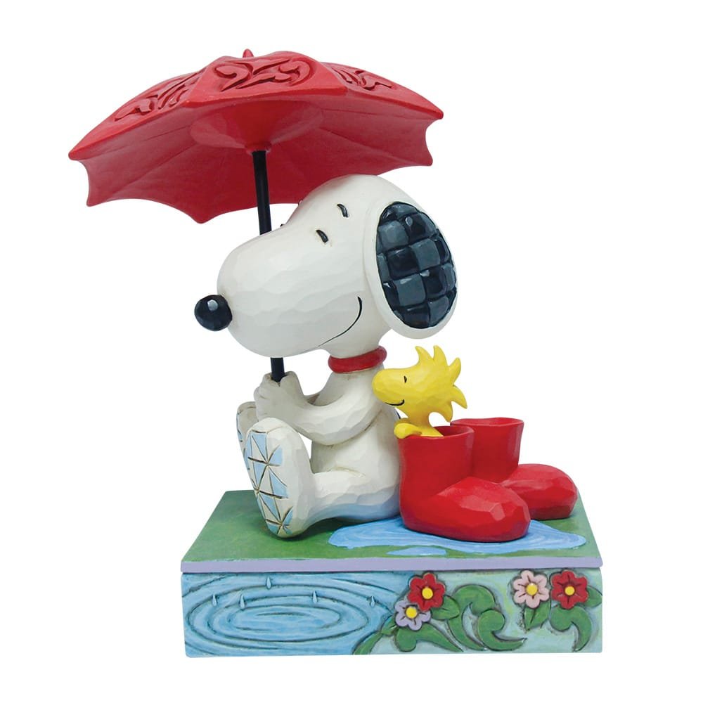 Snoopy under Umbrella with Woodstock