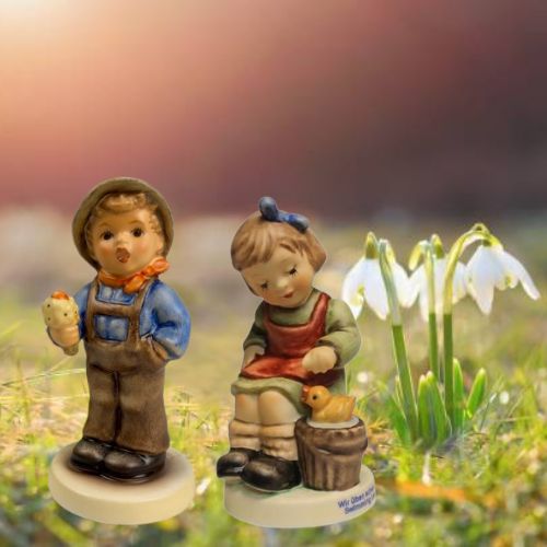 M.I. Hummel Set Blumengruß & Wir üben schwimmen
