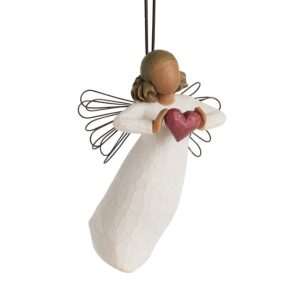 Willow Tree Ornament Angel with heart