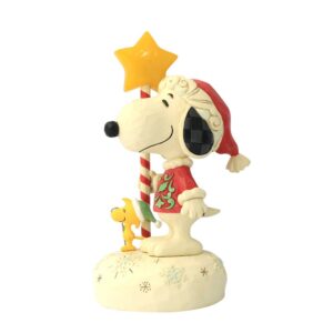 Christmas Snoopy & Woodstock with Light up Star Staff