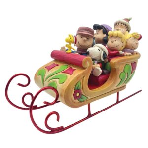 Snoopy & Woodstock & Friends in Christmas Sleigh