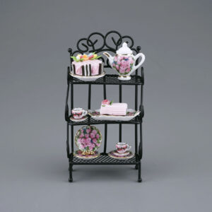 Reutter Miniaturen Keukenrek met koffieservies en taartjes