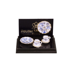 Reutter Miniaturen Blue Onion 2x kop & schotel