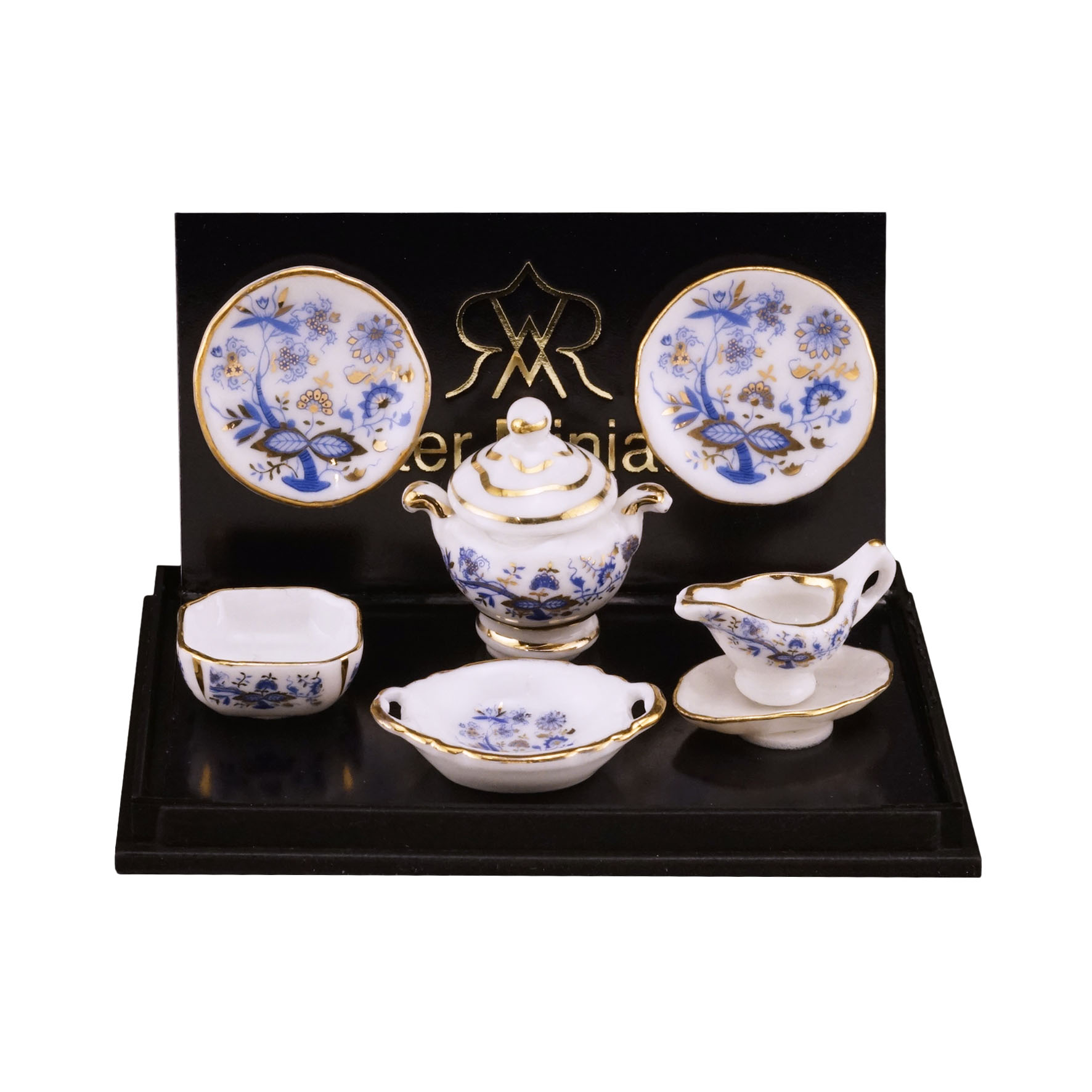 Reutter Miniaturen Blue Onion Dinerset