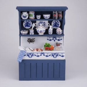Reutter Miniaturen Blue Onion Gootsteen met decor