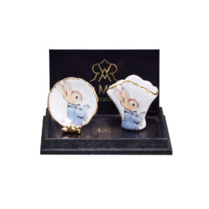 Reutter Miniaturen Peter Rabbit Vaasje en wandbord