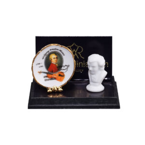 Reutter Miniaturen Buste Mozart & wandbordje